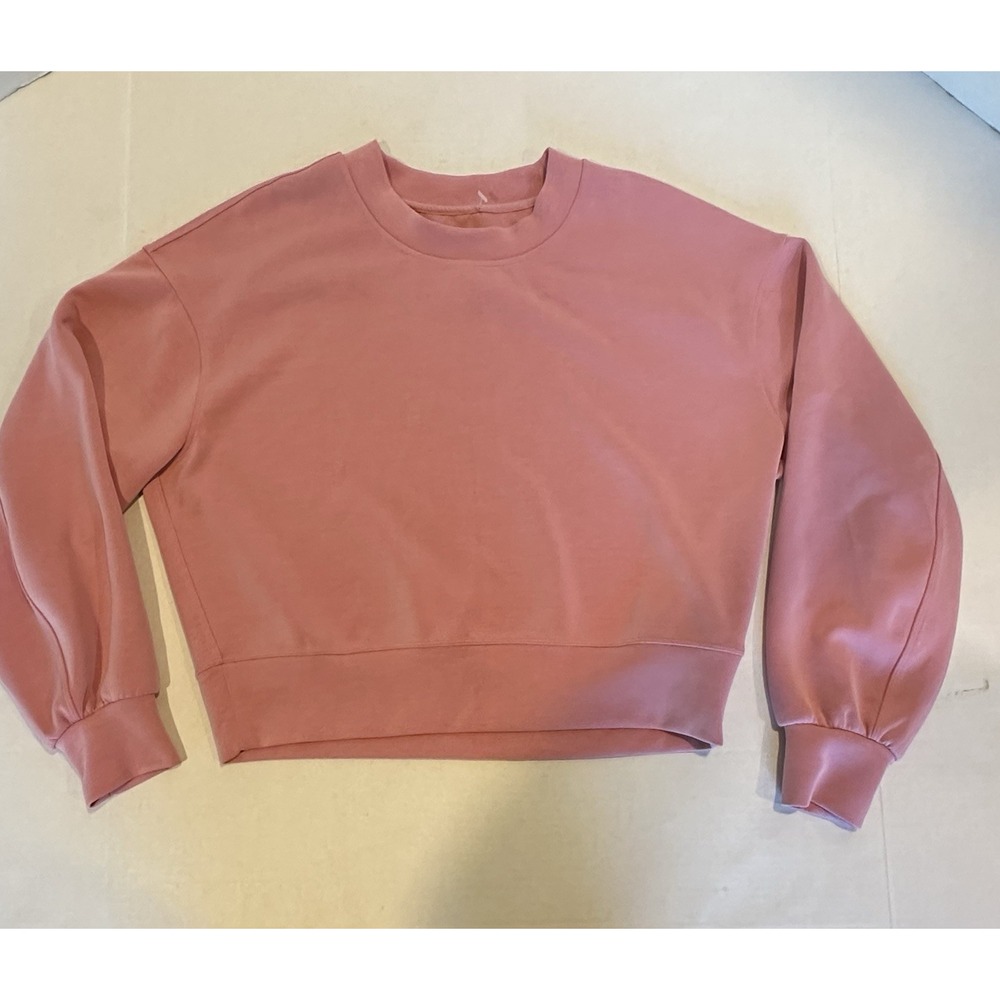 Lululemon Sweatshirt Cropped Crewneck Pullover Light Pink Women's Small 2-4
